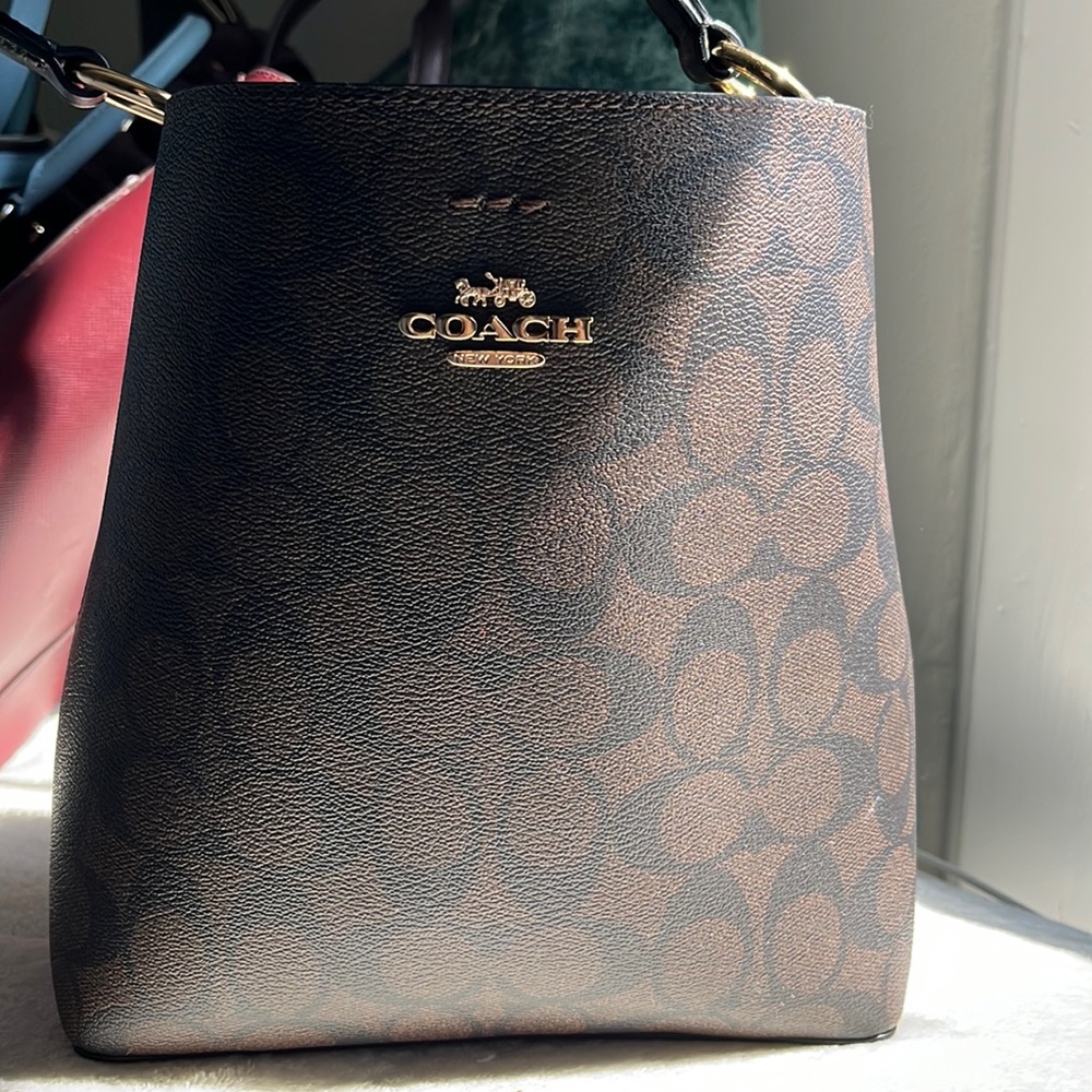coach brown hand bag